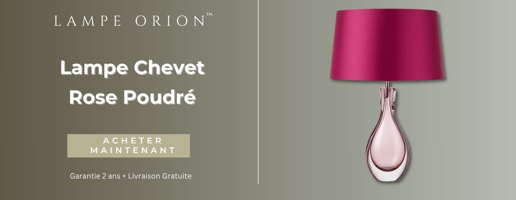 lampe de chevet rose poudré
