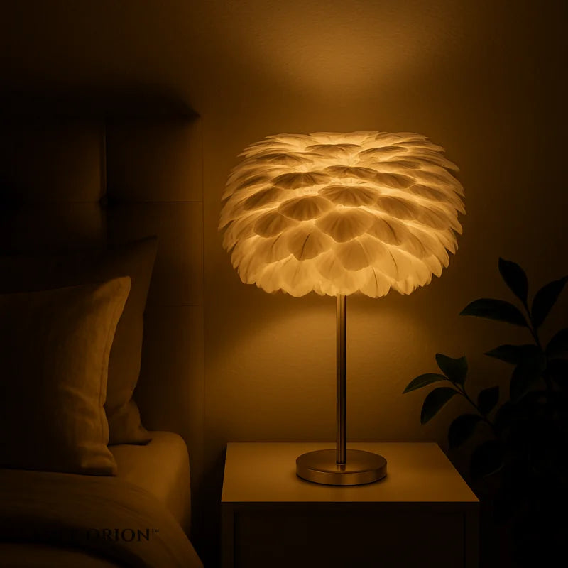 Abat Jour Lampe de Chevet Plume - Lampe de Chevet