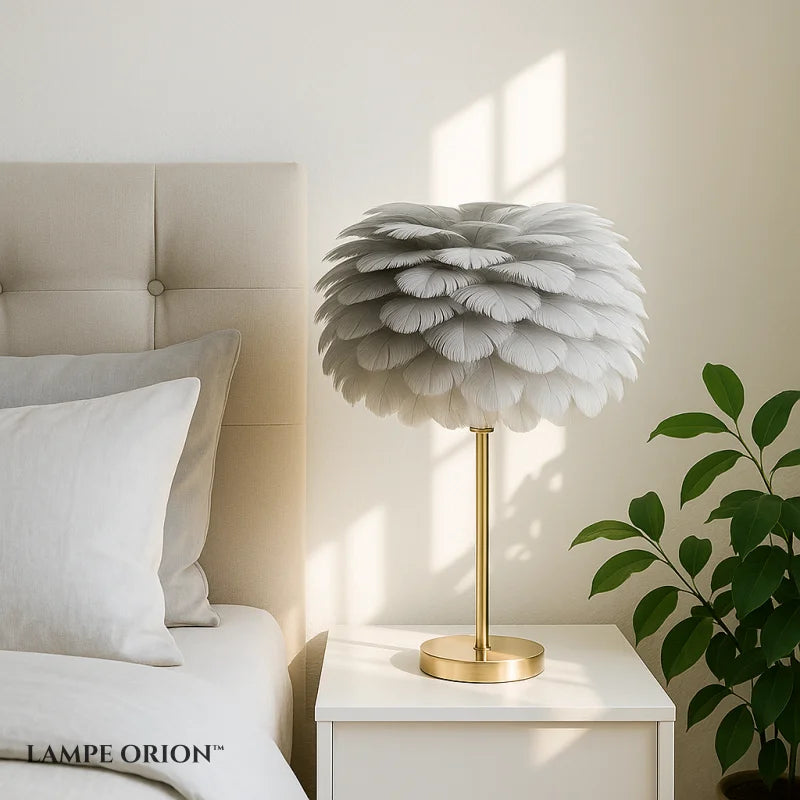 Abat Jour Lampe de Chevet Plume - Lampe de Chevet