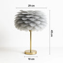 Abat Jour Lampe de Chevet Plume - Lampe de Chevet