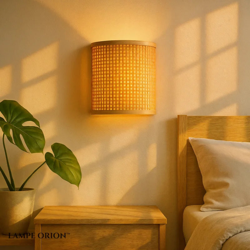 Abat Jour Lampe de Chevet Rotin
