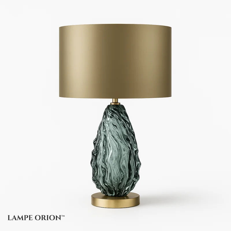 Art colored glass table Light Fashionable glazed lamp Living Room Bedroom Hotel beside fabric lamp LED study room Desk