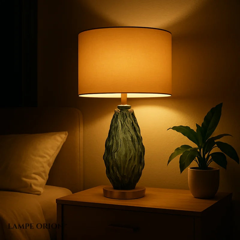 Art colored glass table Light Fashionable glazed lamp Living Room Bedroom Hotel beside fabric lamp LED study room Desk