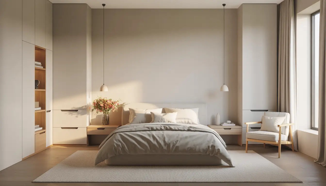 Chambre aménagée contemporaine