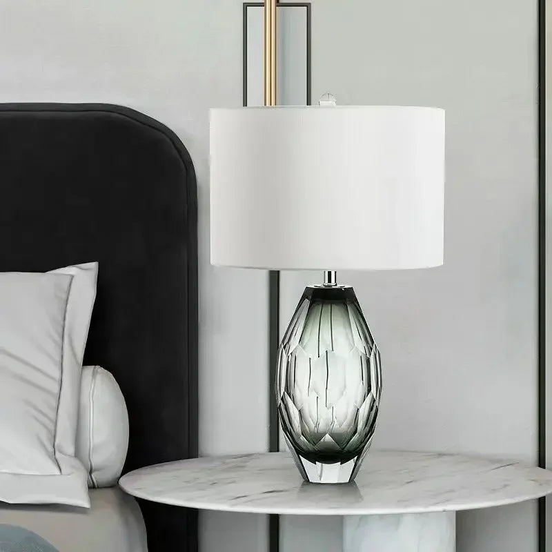 Lampe à poser en verre - Lampe de Chevet