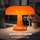 Lampe Champignon Orange Vintage - Lampe de Chevet