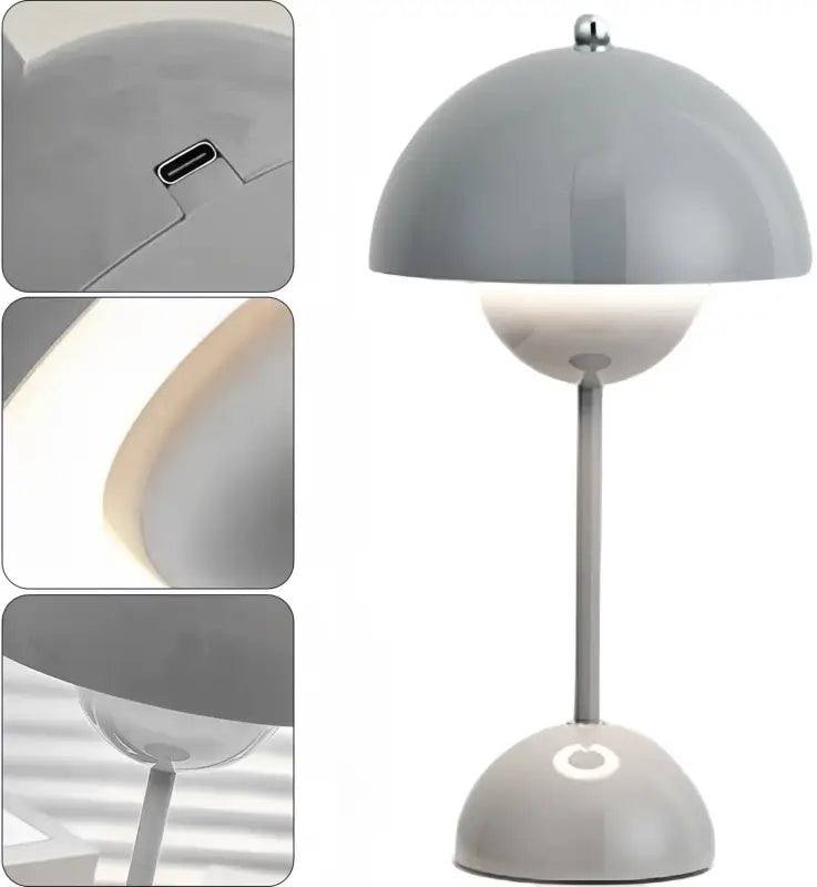 Lampe de Chevet Allumage Tactile Grise - Lampe de Chevet