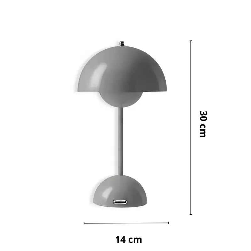 Lampe de Chevet Allumage Tactile Grise - Lampe de Chevet