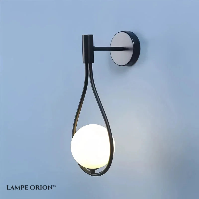 Lampe de Chevet Applique Murale Noire - Blanc Froid