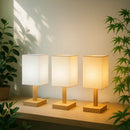 Lampe de Chevet Asiatique en Bois - Lampe de Chevet