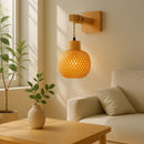 Lampe de Chevet Bambou Rotin - Lampe de Chevet