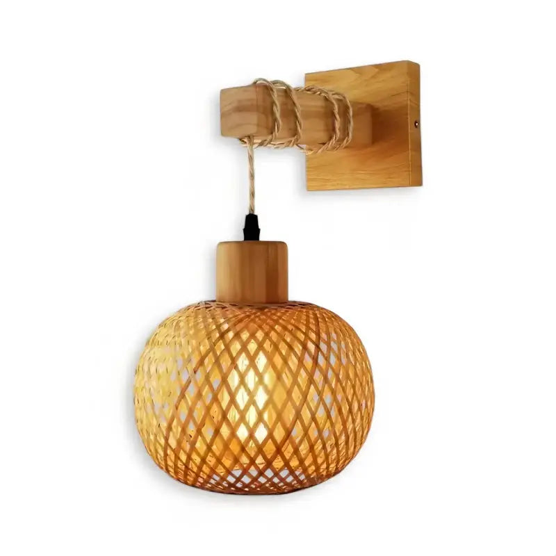 Lampe de Chevet Bambou Rotin - Lampe de Chevet