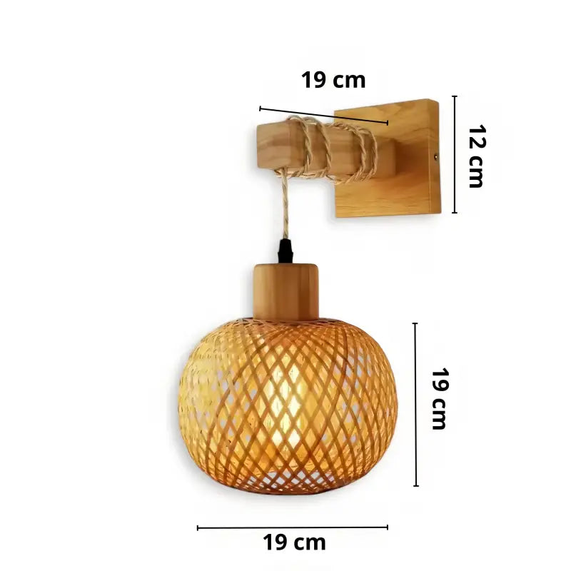 Lampe de Chevet Bambou Rotin - Lampe de Chevet