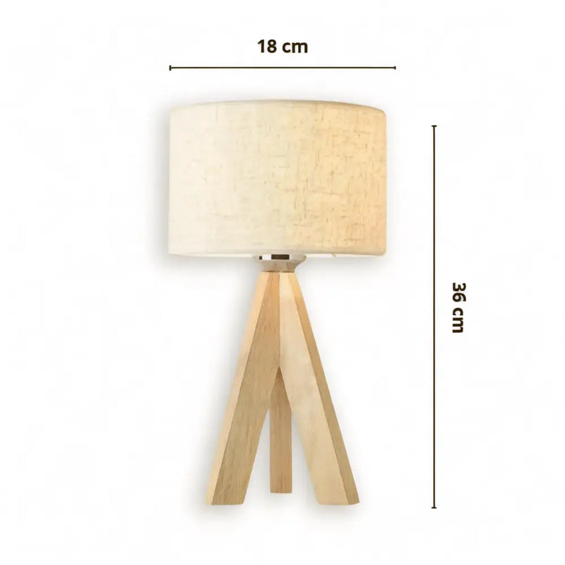 Lampe de Chevet Bois Design Blanc - Lampe de Chevet