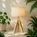 Lampe de Chevet Bois Design Blanc - Lampe de Chevet