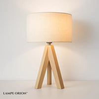 Lampe de Chevet Bois Design Blanc