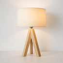 Lampe de Chevet Bois Design Blanc - Lampe de Chevet