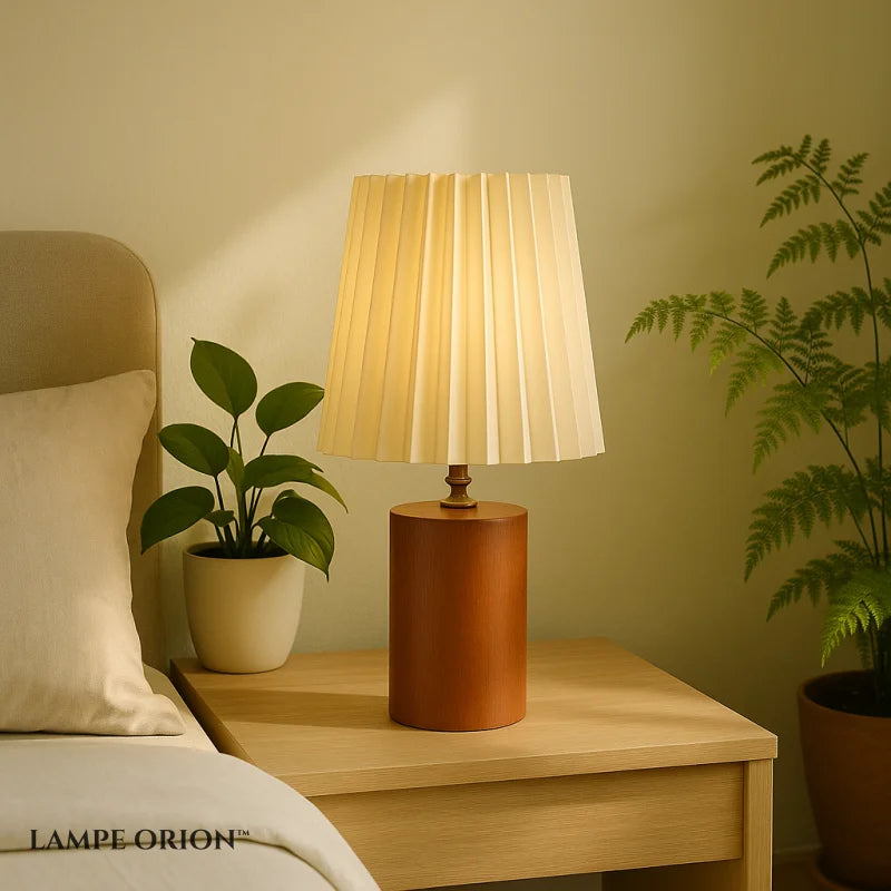 Lampe de Chevet Bois Design Marron - Lampe de Chevet