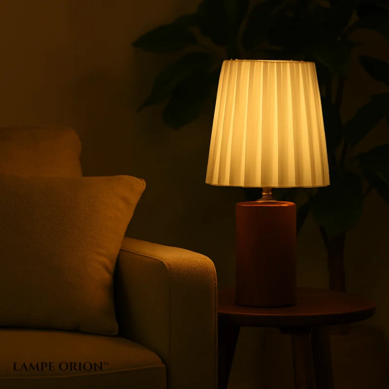 Lampe de Chevet Bois Design Marron - Lampe de Chevet