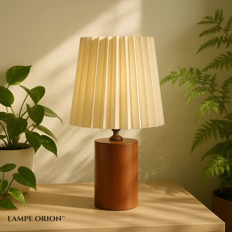 Lampe de Chevet Bois Design Marron - Lampe de Chevet