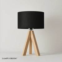 Lampe de Chevet Bois Design Noir