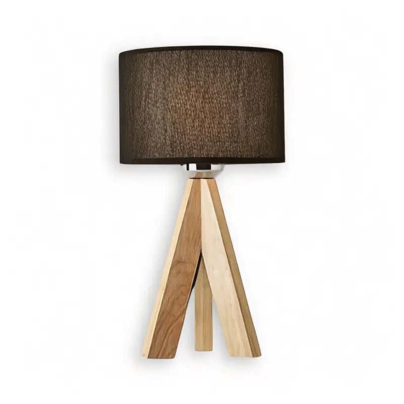 Lampe de Chevet Bois Design Noir - Lampe de Chevet