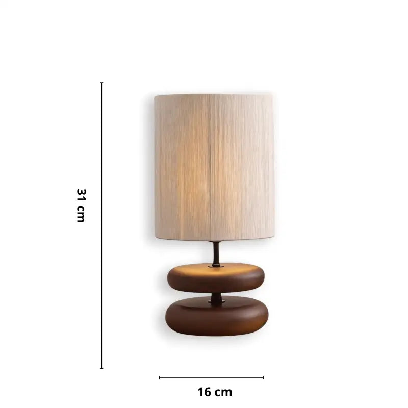 Lampe de Chevet en Corde de Chanvre Brune - S - Lampe de Chevet