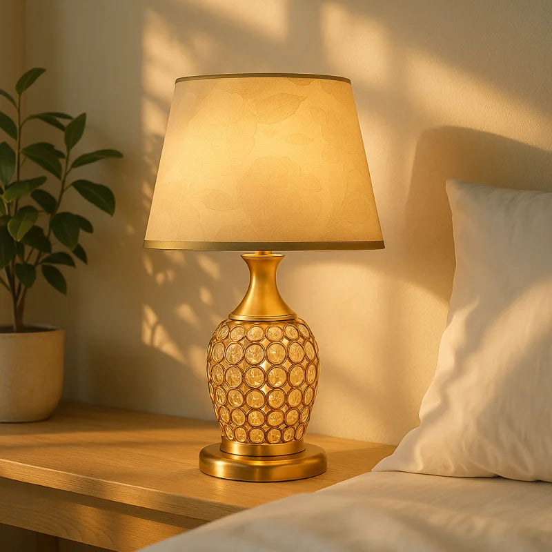 Lampe de Chevet en Verre Vintage