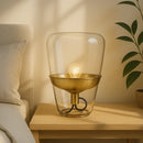 Lampe de Chevet en Verre Transparent - Lampe de Chevet