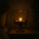 Lampe de Chevet en Verre Transparent - Lampe de Chevet