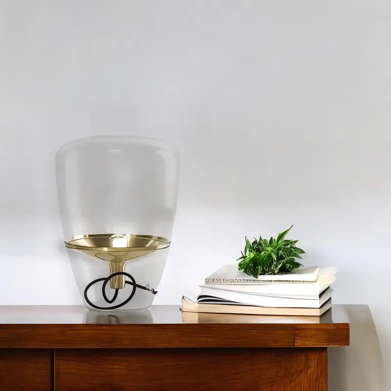 Lampe de Chevet en Verre Transparent - Lampe de Chevet