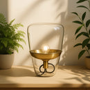 Lampe de Chevet en Verre Transparent - Lampe de Chevet