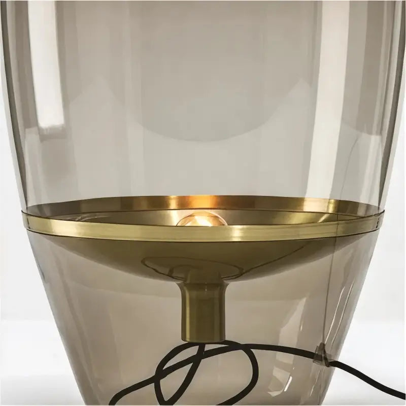 Lampe de Chevet en Verre Transparent fumée - Lampe de Chevet