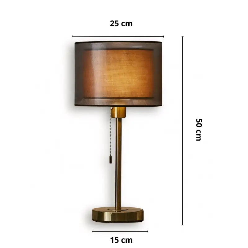 Lampe de Chevet Moderne Abat-Jour Marron - Lampe de Chevet