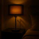 Lampe de Chevet Moderne Abat-Jour Marron - Lampe de Chevet