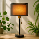 Lampe de Chevet Moderne Abat-Jour Marron - Lampe de Chevet