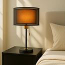 Lampe de Chevet Moderne Abat-Jour Marron - Lampe de Chevet