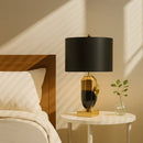 Art colored glass table Light Fashionable glazed lamp Living Room Bedroom Hotel beside fabric lamp LED study room Desk