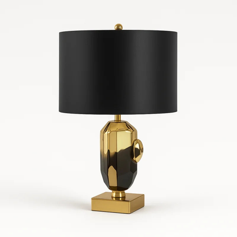Art colored glass table Light Fashionable glazed lamp Living Room Bedroom Hotel beside fabric lamp LED study room Desk