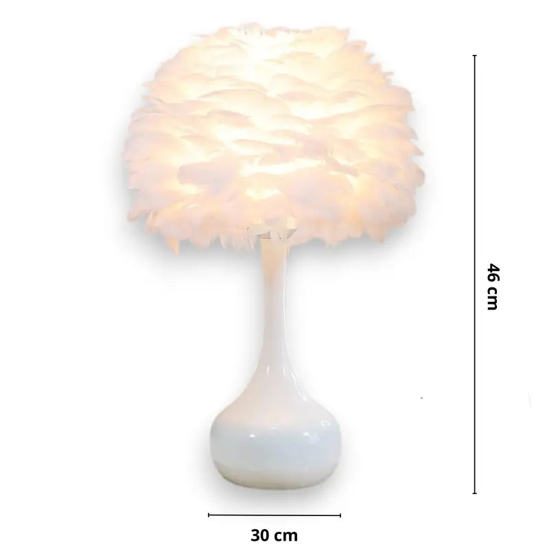 Lampe de Chevet Plume Blanche - Lampe de Chevet