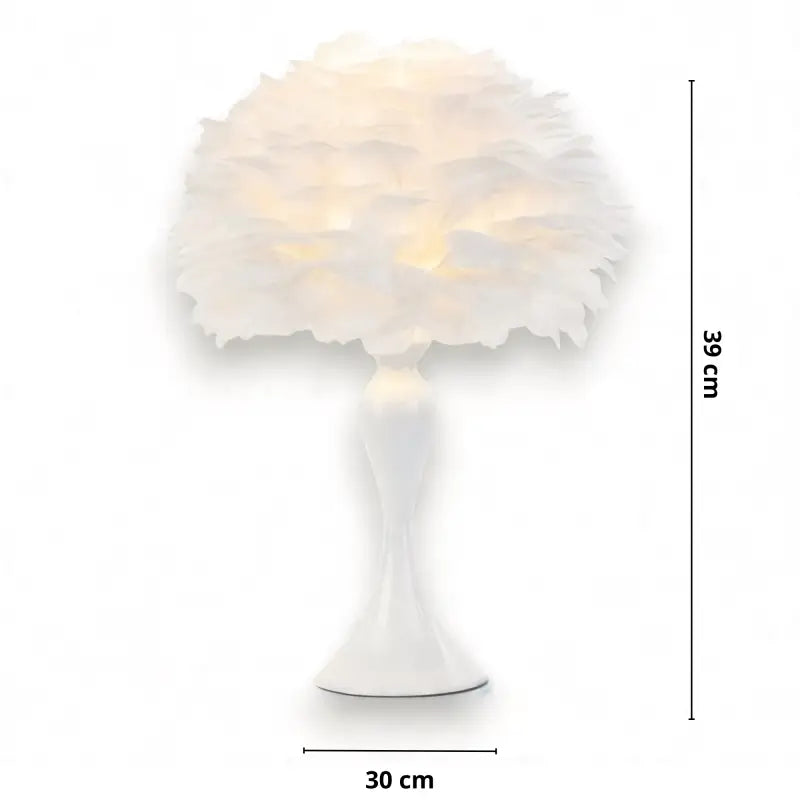 Lampe de Chevet Plume Blanche - Lampe de Chevet