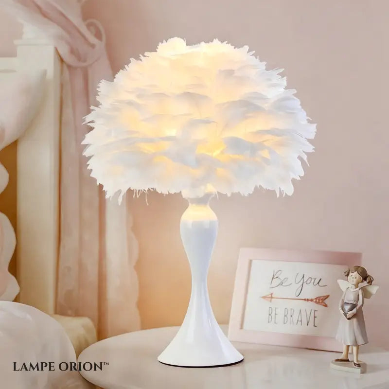 Lampe de Chevet Plume Blanche - Lampe de Chevet