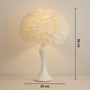 Lampe de Chevet Plume Blanche - Type A - Lampe de Chevet