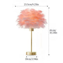 Lampe de Chevet Plume Rose - Lampe de Chevet