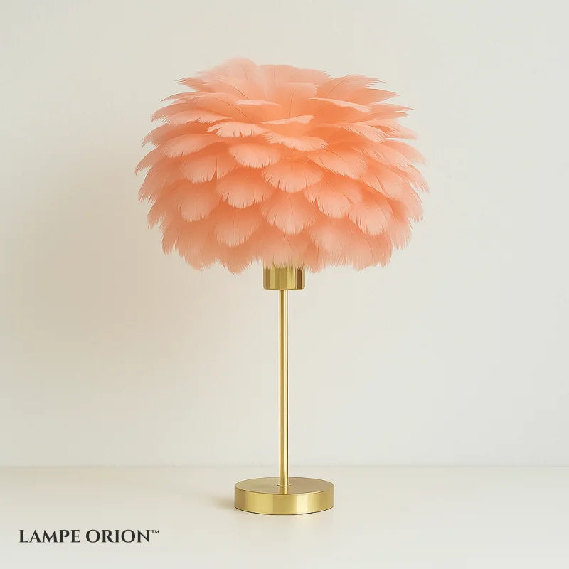 Lampe de Chevet Plume Rose - Lampe de Chevet