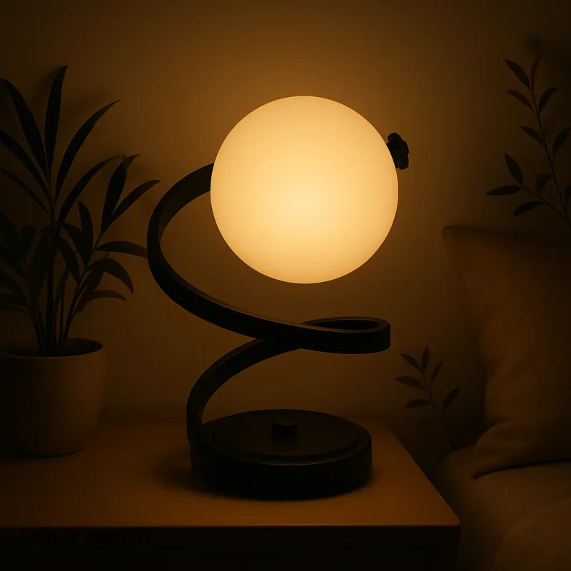 Lampe de Chevet pour Chambre à Coucher Design Noire - Lampe de Chevet
