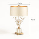 SANDYHA Nordic Ceramic Table Lamp Fabric Art Lampshade LED Light for Living Room Decor Bedroom Bedside Sofa Study Table