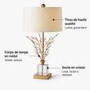 SANDYHA Nordic Ceramic Table Lamp Fabric Art Lampshade LED Light for Living Room Decor Bedroom Bedside Sofa Study Table