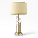 Nordic Led Bedside Table Crystal Lamp Home Decor Desk Living Room Bedroom Stand Light Fixtures Modern Fabric shade