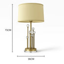 Nordic Led Bedside Table Crystal Lamp Home Decor Desk Living Room Bedroom Stand Light Fixtures Modern Fabric shade